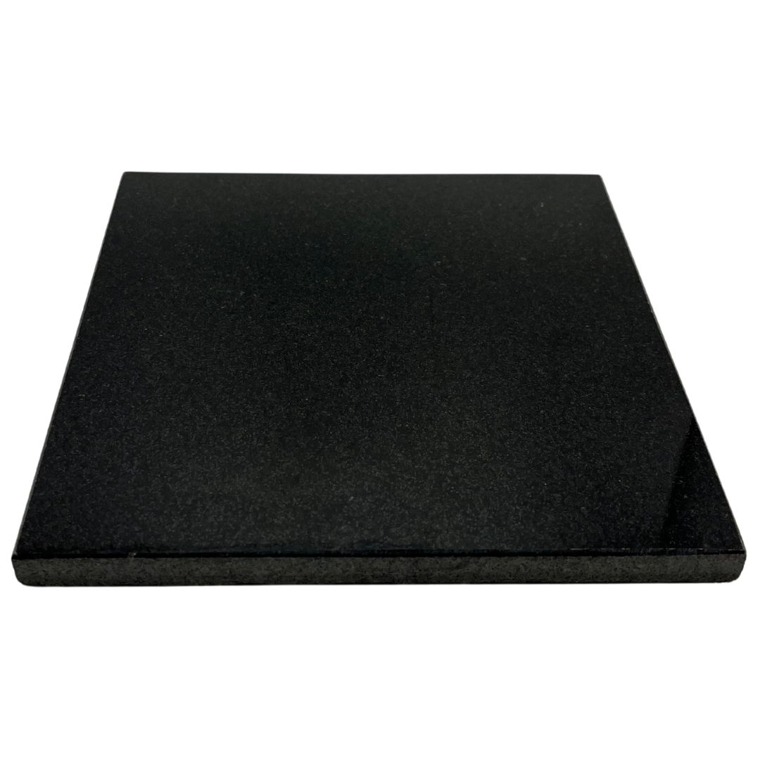 Black granite square tile