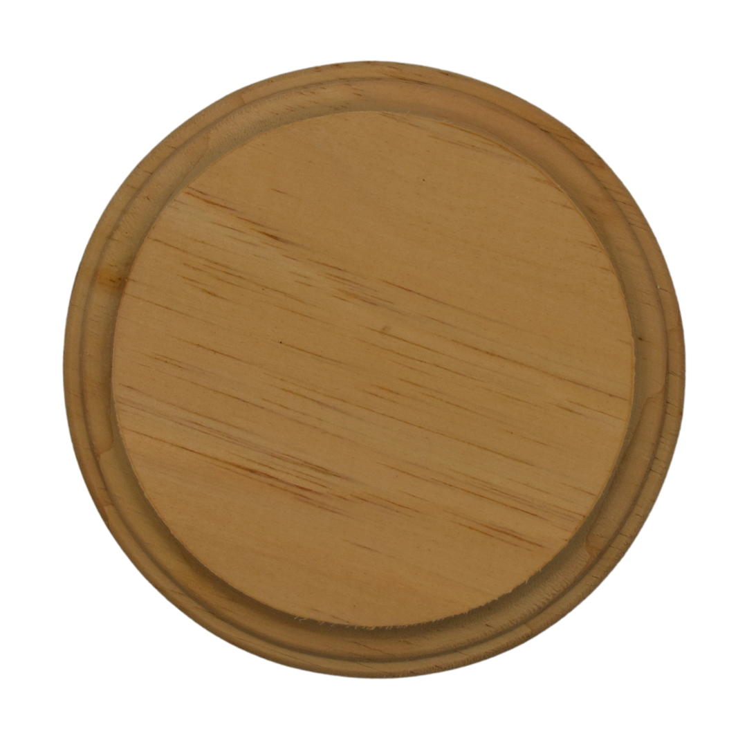 Round wood coaster (pack of 4)